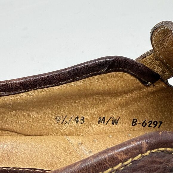 Born Cabot Fisherman Mules Sandals Mens 9.5 Brown Leather Handcrafted Shoes - Picture 14 of 16